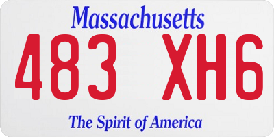 MA license plate 483XH6