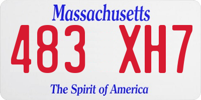 MA license plate 483XH7