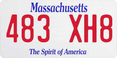 MA license plate 483XH8