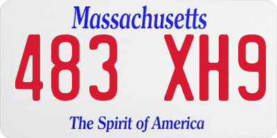 MA license plate 483XH9