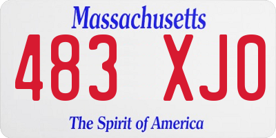 MA license plate 483XJ0