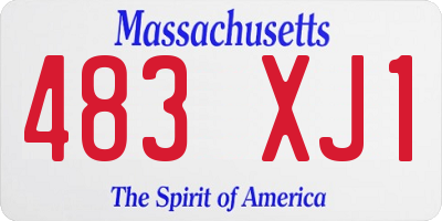 MA license plate 483XJ1