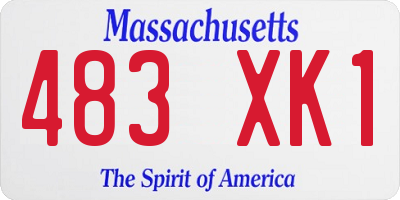 MA license plate 483XK1