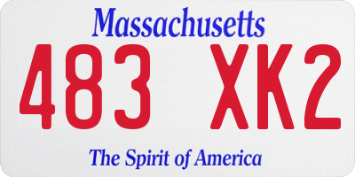 MA license plate 483XK2