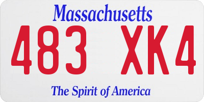 MA license plate 483XK4