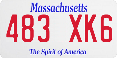 MA license plate 483XK6