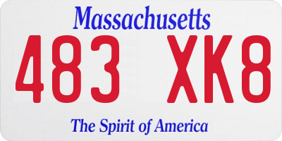 MA license plate 483XK8