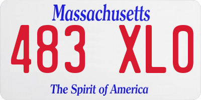 MA license plate 483XL0