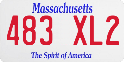MA license plate 483XL2