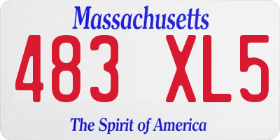 MA license plate 483XL5