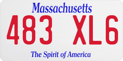 MA license plate 483XL6