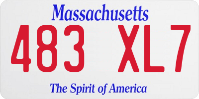 MA license plate 483XL7