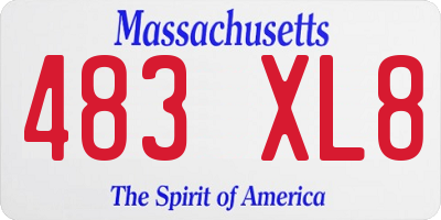 MA license plate 483XL8