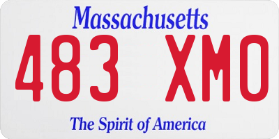 MA license plate 483XM0