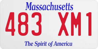 MA license plate 483XM1