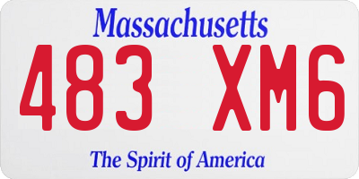 MA license plate 483XM6