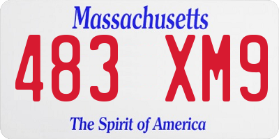 MA license plate 483XM9
