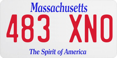 MA license plate 483XN0
