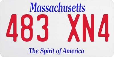 MA license plate 483XN4
