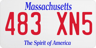 MA license plate 483XN5