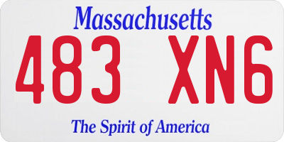 MA license plate 483XN6