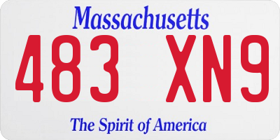 MA license plate 483XN9