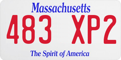 MA license plate 483XP2