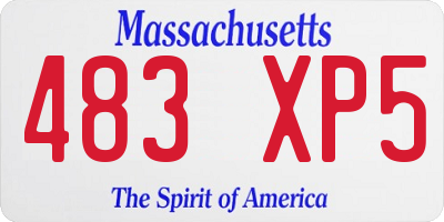 MA license plate 483XP5