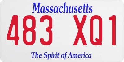 MA license plate 483XQ1