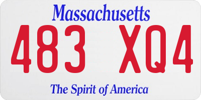 MA license plate 483XQ4