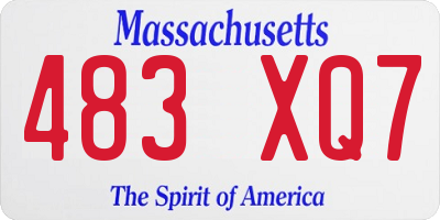 MA license plate 483XQ7