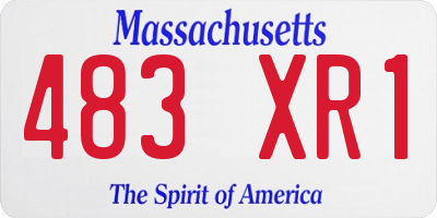 MA license plate 483XR1