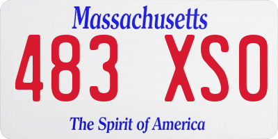 MA license plate 483XS0