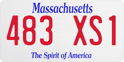 MA license plate 483XS1