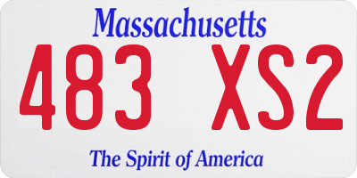MA license plate 483XS2