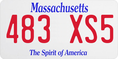 MA license plate 483XS5