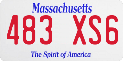 MA license plate 483XS6