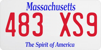 MA license plate 483XS9