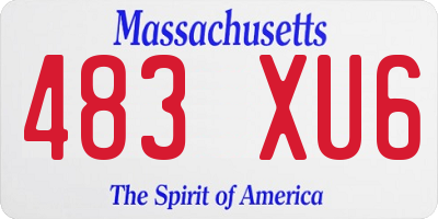 MA license plate 483XU6