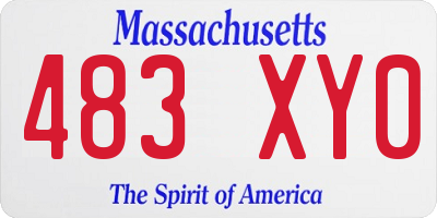 MA license plate 483XY0