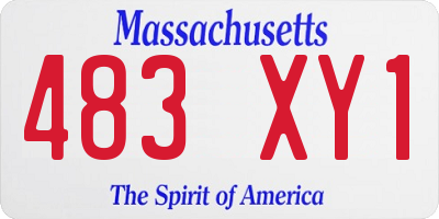 MA license plate 483XY1