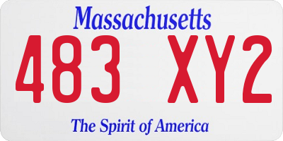 MA license plate 483XY2