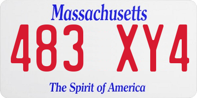 MA license plate 483XY4