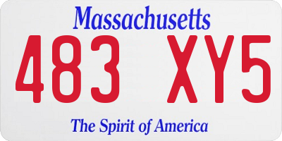 MA license plate 483XY5