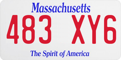 MA license plate 483XY6