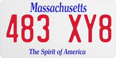 MA license plate 483XY8