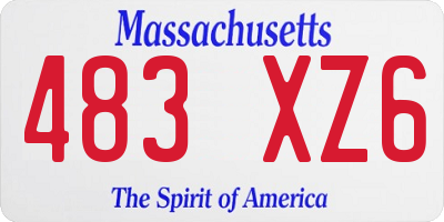 MA license plate 483XZ6