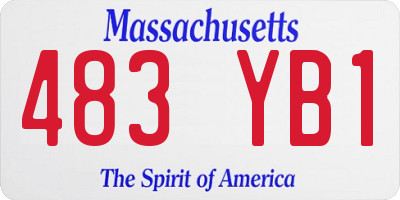 MA license plate 483YB1
