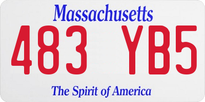 MA license plate 483YB5
