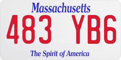 MA license plate 483YB6